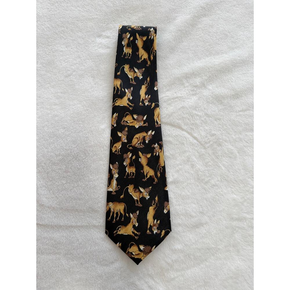 Charming Cartoon Donkey Neck Tie Vintage Dino Romaro Poly Sang Ho Korea XC